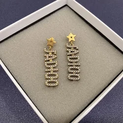 Women fashion vintage butterfly crystal stud earrings CD designer pearl heart drop earring bee jewelry decoration gift girl