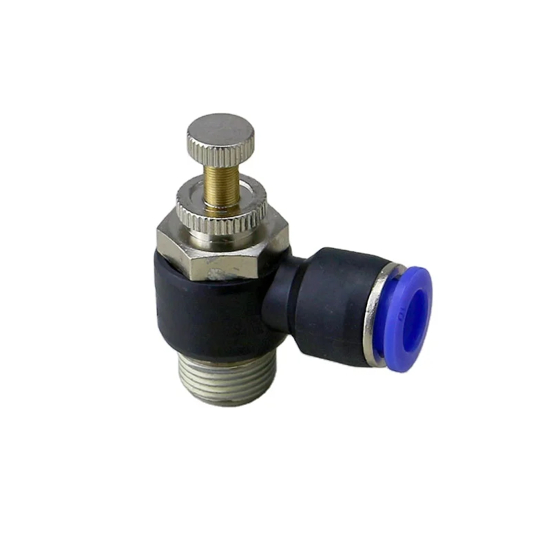 SL4-01 speed control valve 1/8' thread 4MM tube Push-in pneumatic air flow regulator throttle valve fitting