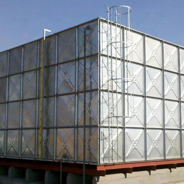 Galvanized Farm Steel Irrigation Fire Protection 1.12m * 1.12m Panel Water Tank