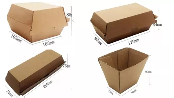 China Factory Take Away Recycled corrugated paper burger box chip box with custom logo printing