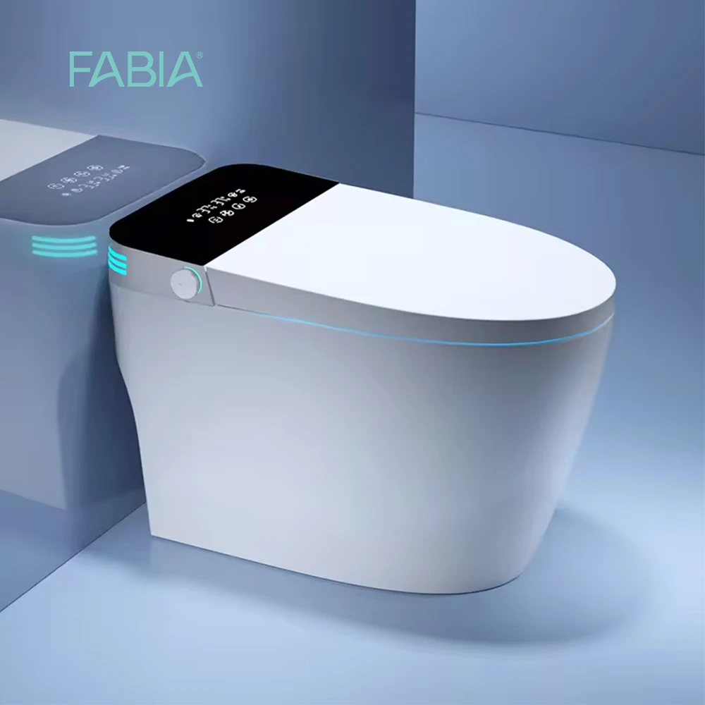 Automatic toilet flushing auto open intelligent wc commode bidet toilet P trap floor mounted electric bathroom smart toilet wc