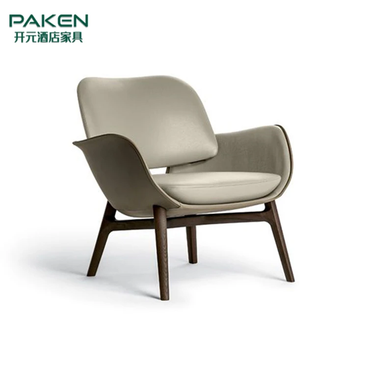 Paken factory wholesale custom 2021 new design single leather leisure armrest chair