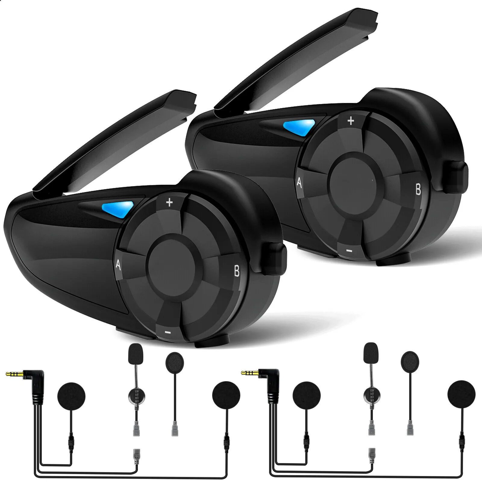 Q7 Waterproof Handsfree 5.1 Earbuds Headset CVC Noise Cancelling Microphone Intercom Wireless Headphone for Motorcycle Helmet
