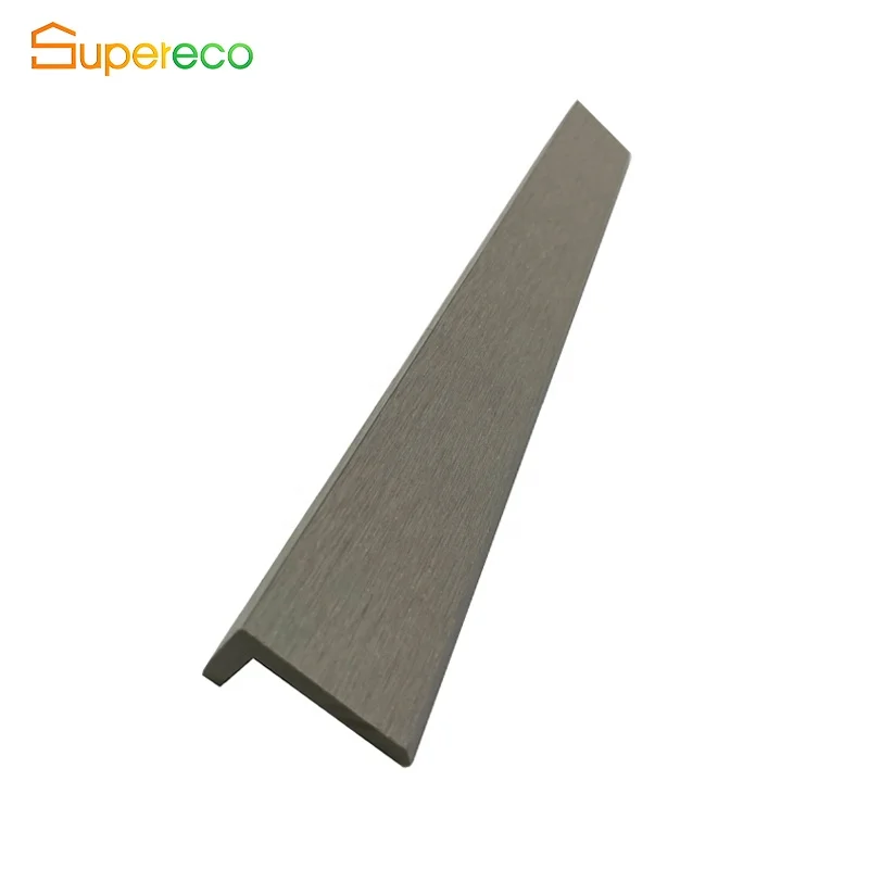 Wood plastic composite decking flooring L corner60*60mm outdoor WPC decking edge cover for end cover L corner for wall panel
