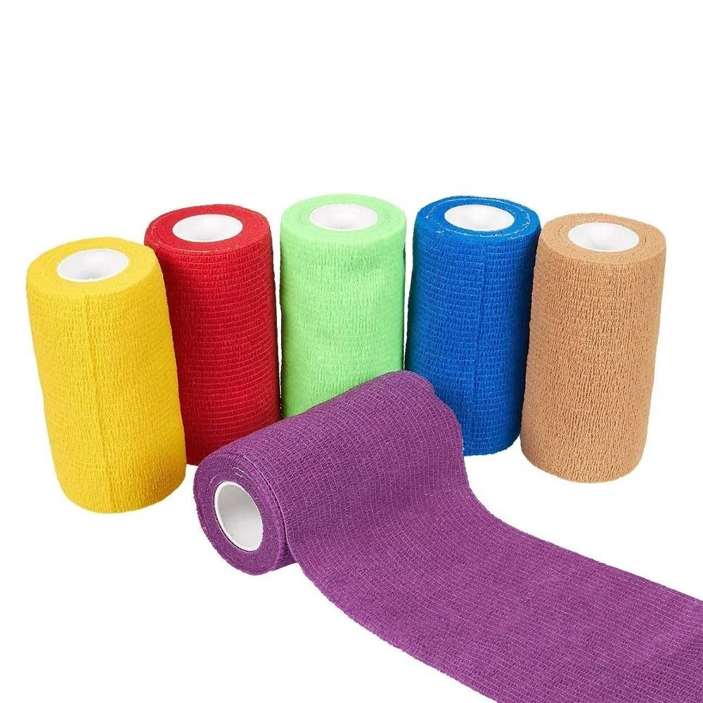 Pet Vet Tape Wrap Self Adherent Rap Tape Dog Horse Bandage Printed Elastic Adhesive Tape Flex Cohesive Bandage