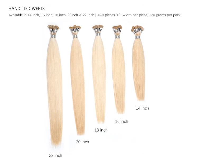 Cuticle Aligend Incredibly Thin Hair Extensions Genius Weft Virgin Human Hair Weft Human Extension