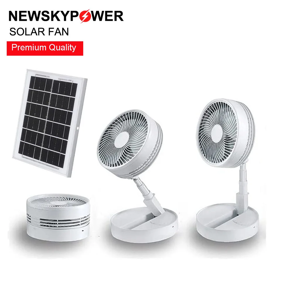 Foldable Wholesale Support Customized Camping Portable Mini Usb Solar Electric Fan for Attic Home House Table Shed Window Car
