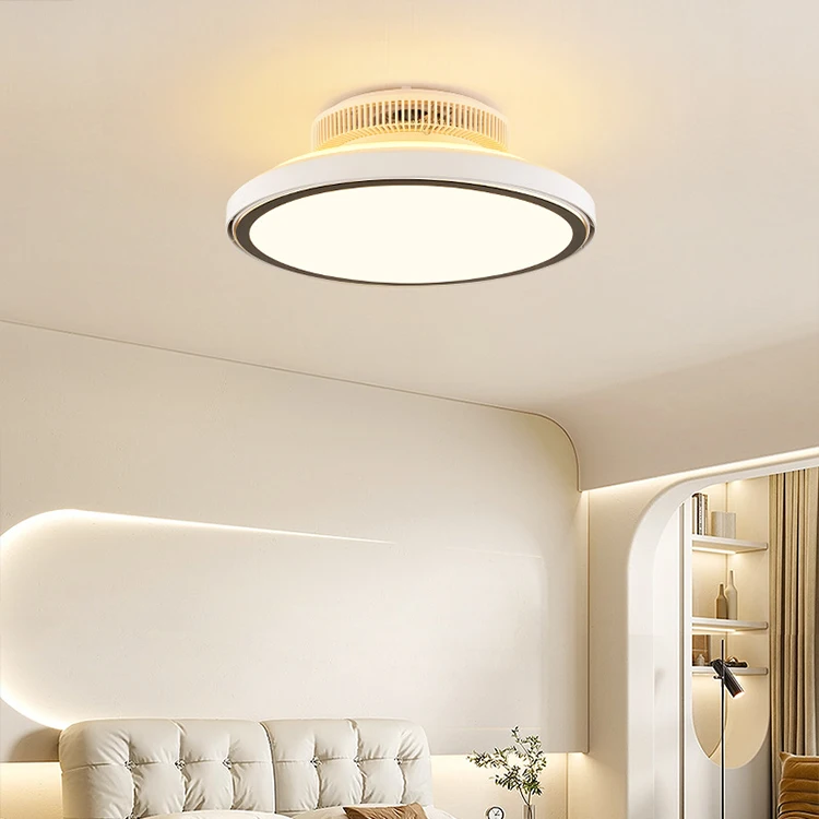 Simple modern leafless fan light bedroom study fan can purify sterilization suction ceiling Bladeless fan light