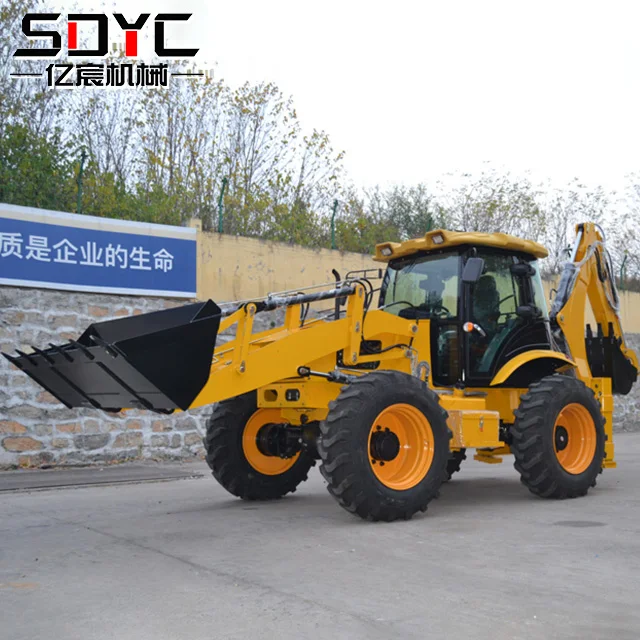 Best Selling SDYC Backhoe Loader Construction Machinery Wheel Backhoe Loader Mini Hydraulic 4WD Backhoe Loader