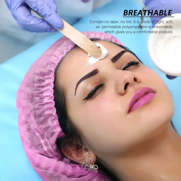 Disposable Cap Hair Net Cap Hair Hat Anti Dust Net Bouffant Cap Non-Woven Head Cover Hat Elastic Cleaning Hair Protect Hat