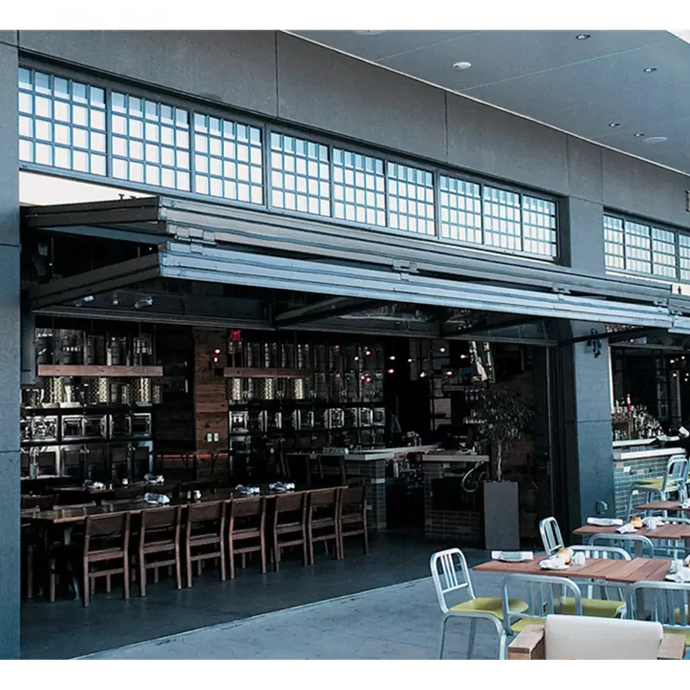 High Quality Glass Aluminum Garage Door Intelligent Automatic Operation Segment Garage Door