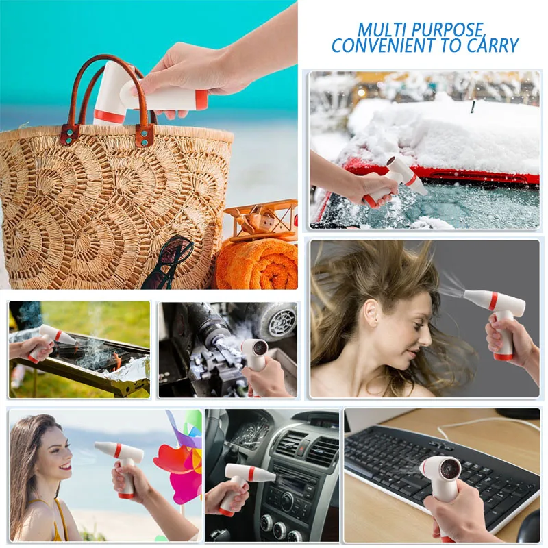 2024 New 120000rpm handheld portable mini violence turbofan for computer cleaning air duster turbo fan jet High speed Hair Dryer