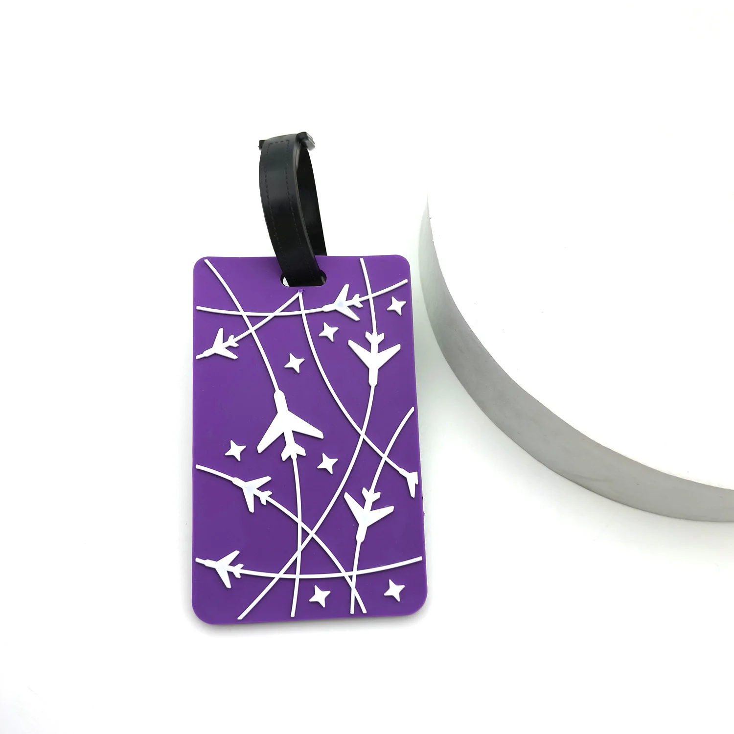 Custom Logo Soft Rubber PVC Suitcase Baggage Tag Name ID Card Labels Luggage Travel Tag