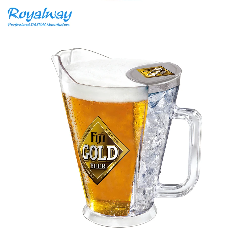 High quality 1.5L clear plastic ice Beer Jug, Beer pitcher