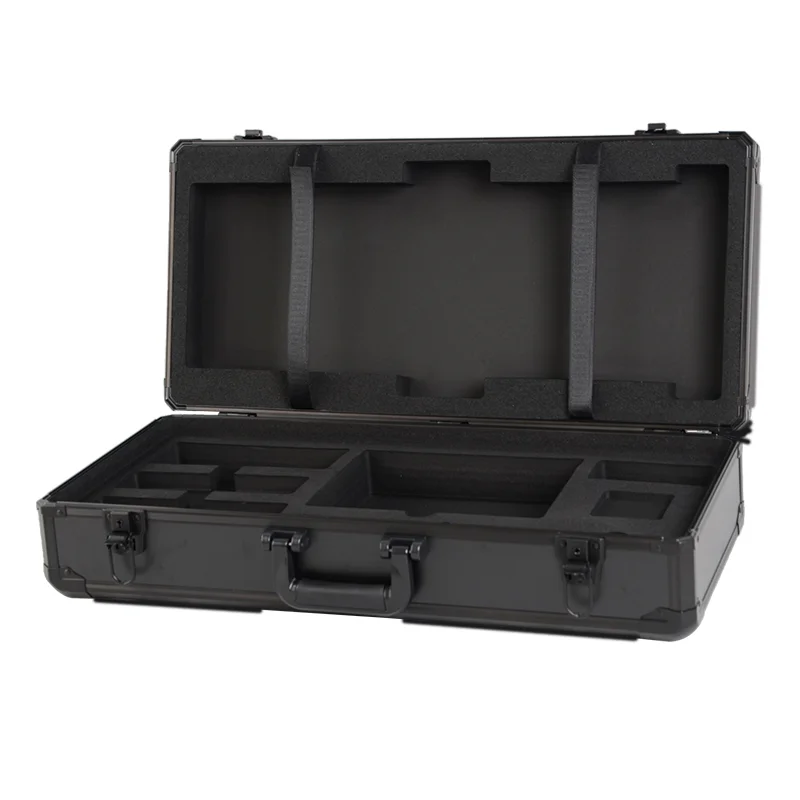 Black Embossing Aluminum Portable Secure Lock Case