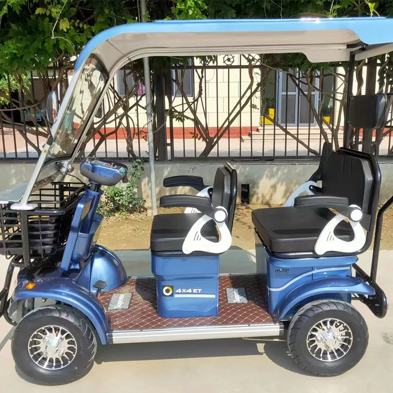 Electric Sightseeing Bus 4 Seater Electric Auto Rickshaw E Bike 4 Wheels City Electric Cars With Roof