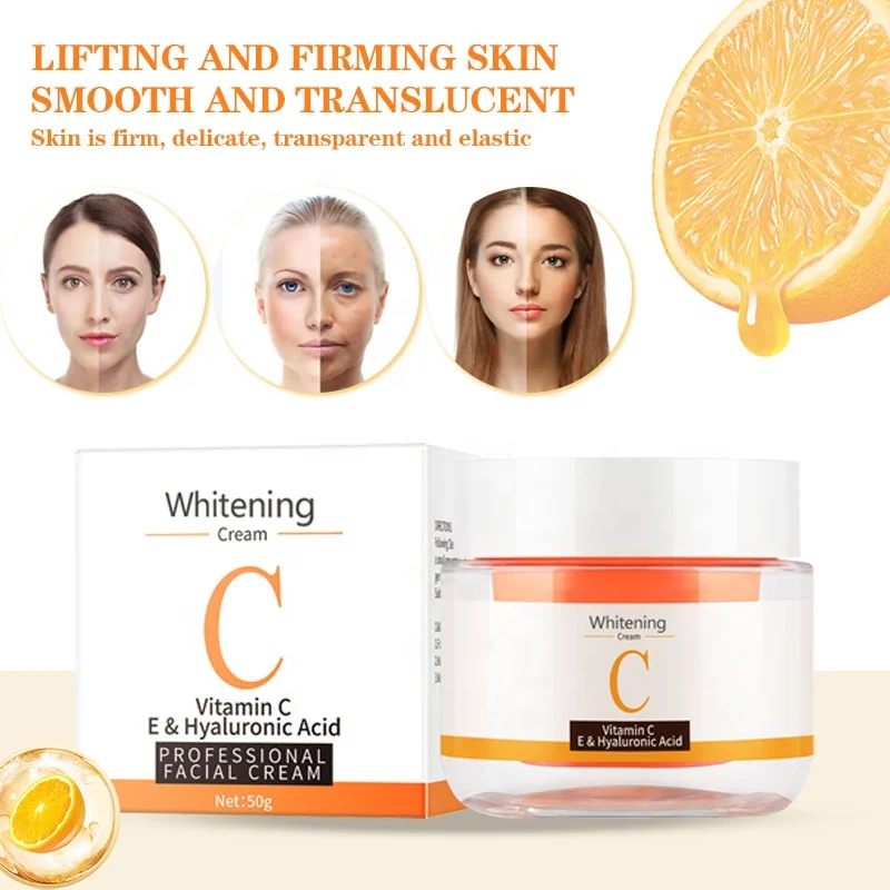 Brightening Whitening Vitamin C Night Face Cream Private Label Oem Organic Anti Wrinkle Puffiness Vitamin C Cream Face Repair