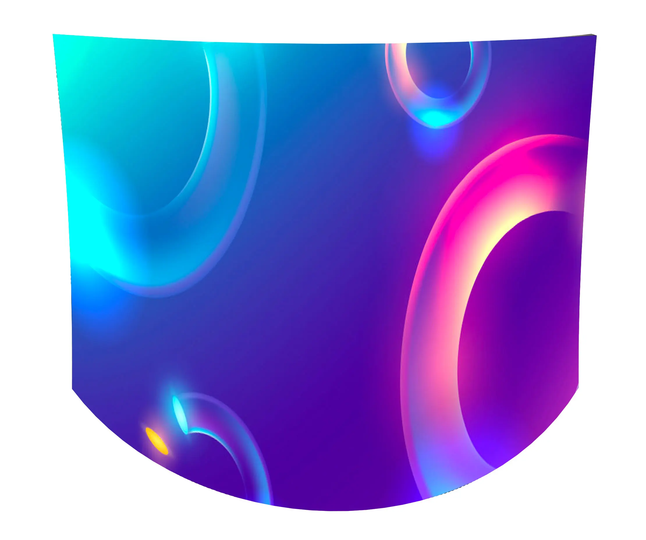 P3.076 indoor RGB full color flexible curved LED video display 3D reality new model design with magnetic force installation