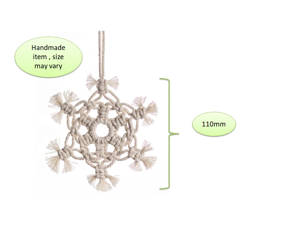 HANDMADE  MACRAME SNOWFLAKE FOR CHRISTMAS
