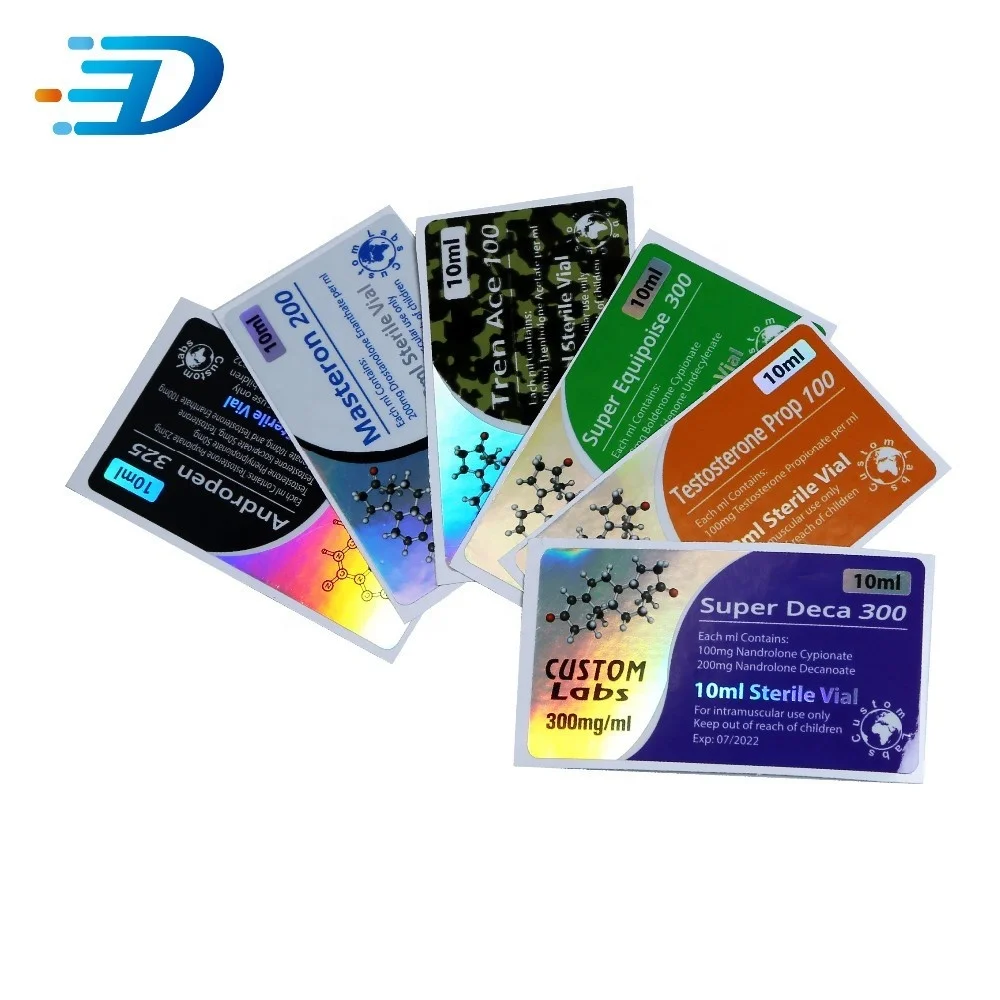 Medical Pharmaceutical  10ML Glass Vial Labels For Anabolic