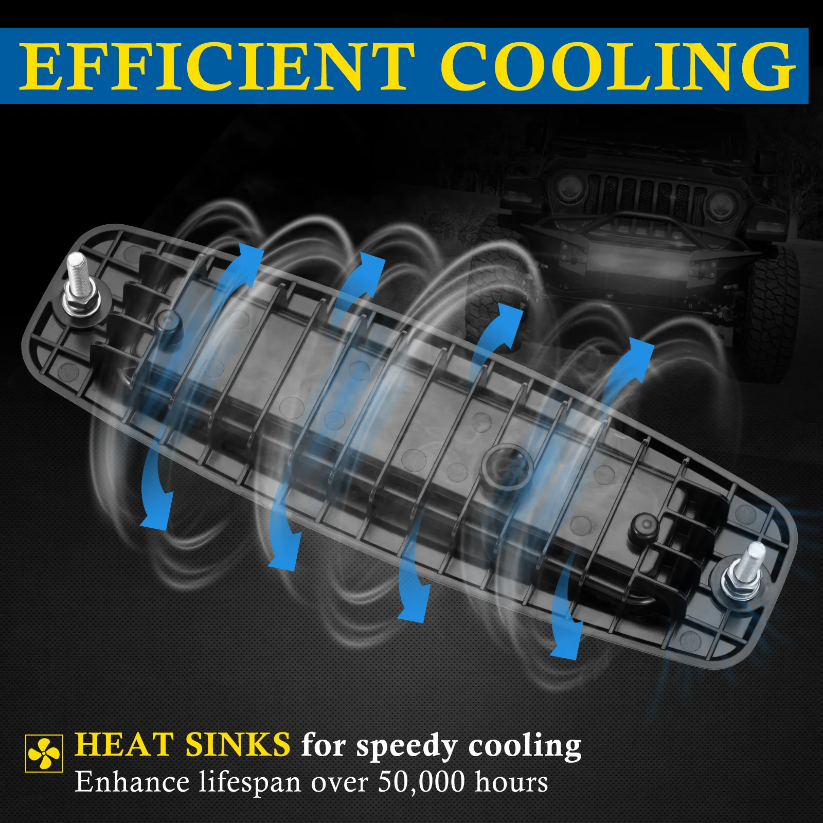 FIERYRED Ip68 Waterproof 12v Bumper Amber 7' Inch Led Spot Light Offroad Truck Vehicle Spotlight Spot Beam 4x4 Led Work Lights