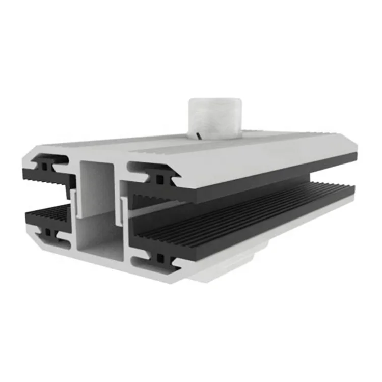 Aluminium Solar Mid End Clamps solar frameless glass panel thin film clamp Double Glass Solar Panel Clamp