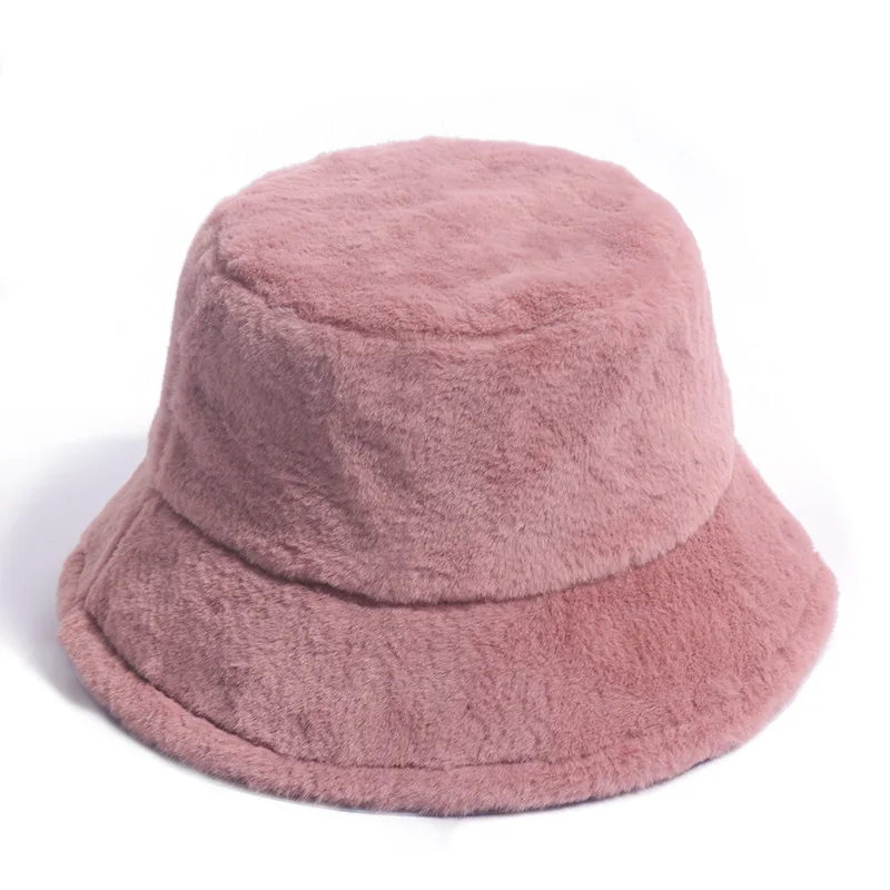 Женские меховые шляпы TOROS из кроличьего меха, однотонная теплая плотная пушистая зимняя Панама на заказ