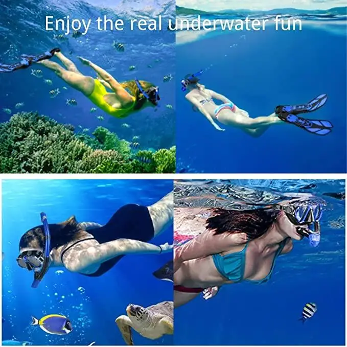 Seafrogs Swimming Diving Mask Dry Snorkel Set with Adapter for  DJI Osmo etc Action Camera