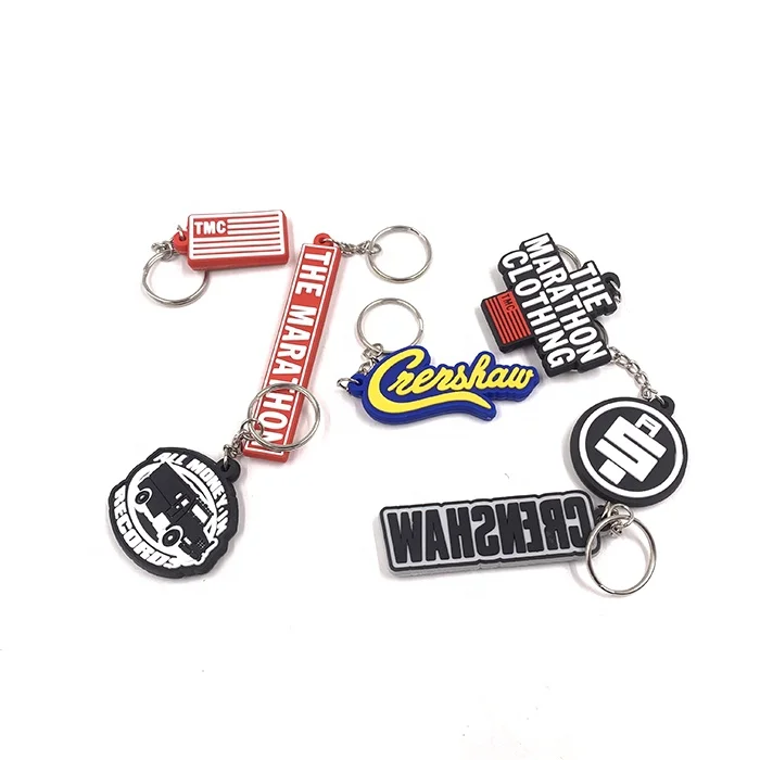Hot Selling Personalized Custom 3D Soft Pvc Rubber Keychains for Promotion Gift