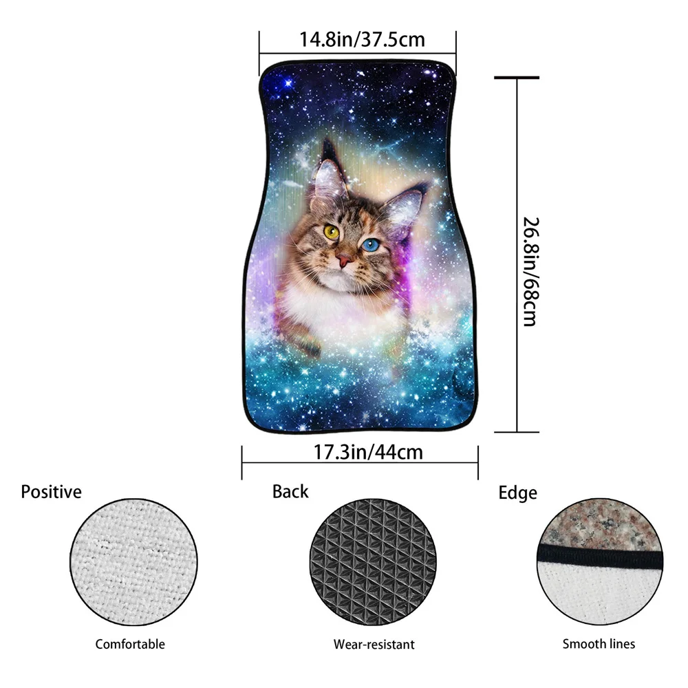 Wholesale Animal Pattern Cow Stripe Printing Supplies Car Wear-Resistant Rubber Polyester Creative Foot Mat