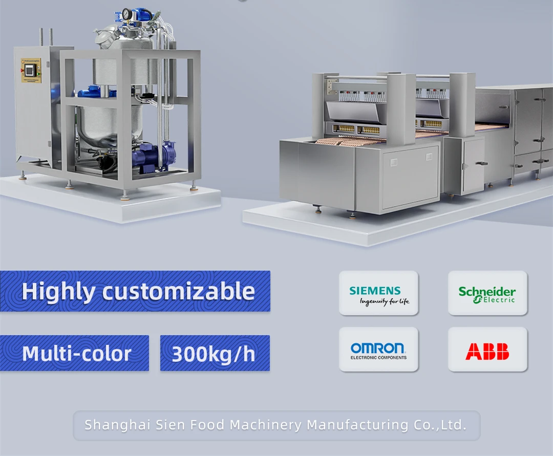 Factory manufacture Fully automatic soft candy production line vitamin Gummy bear depositor candy making machine