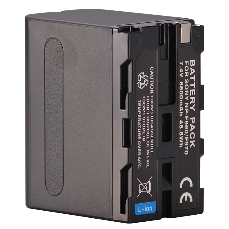  TF карта с фактическим объемом 6000mAh аккумуляторная батарея для цифровых фотоаппаратов NP-F970 F950 Sony фото-и видеокамеры светодиодного