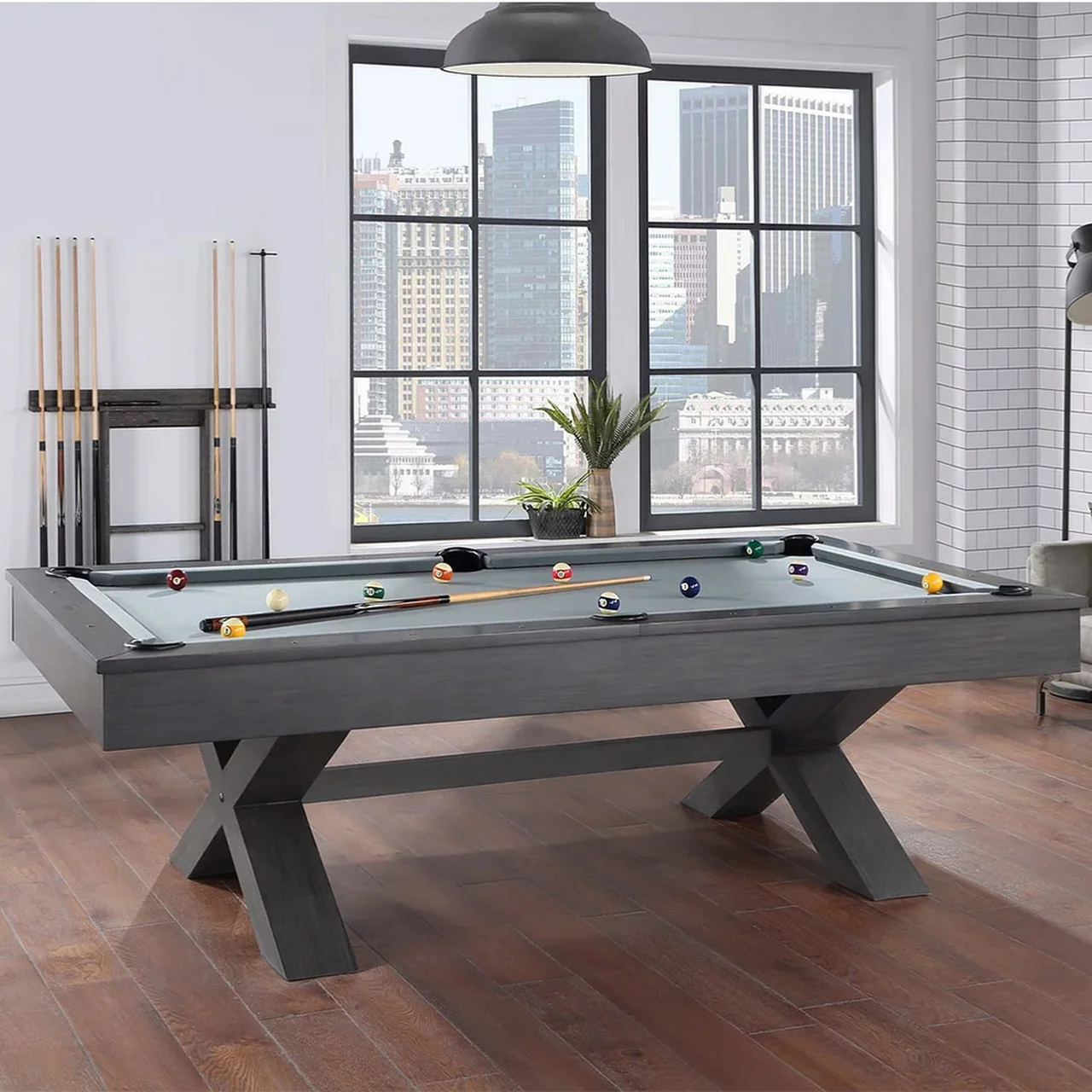 Popular Design Cordless Light Commercial 8 Ball For Sale Straight Legs Pool Table  on sale 7ft 8ft 9ft Simple and classic style