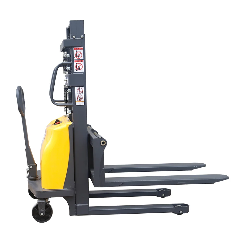 semi-electric hydraulic pallet mover lifter machinery 1t 1.5t loading unloading goods stacking pallet fork lift stacker