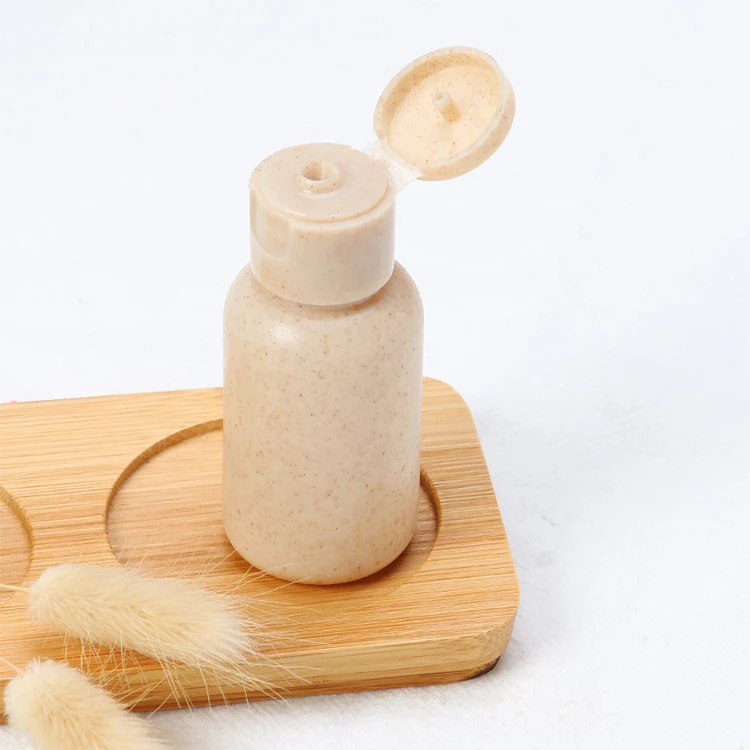 HDPE straw wheat PLA 30ml shampoo packaging soft touch sample mini squeeze lotion Bottle