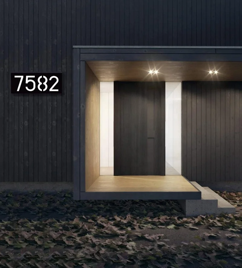 Home decoration Led wall Outdoor Waterproof Garden Door House Number 0 to 9 solar lights outdoor waterproof