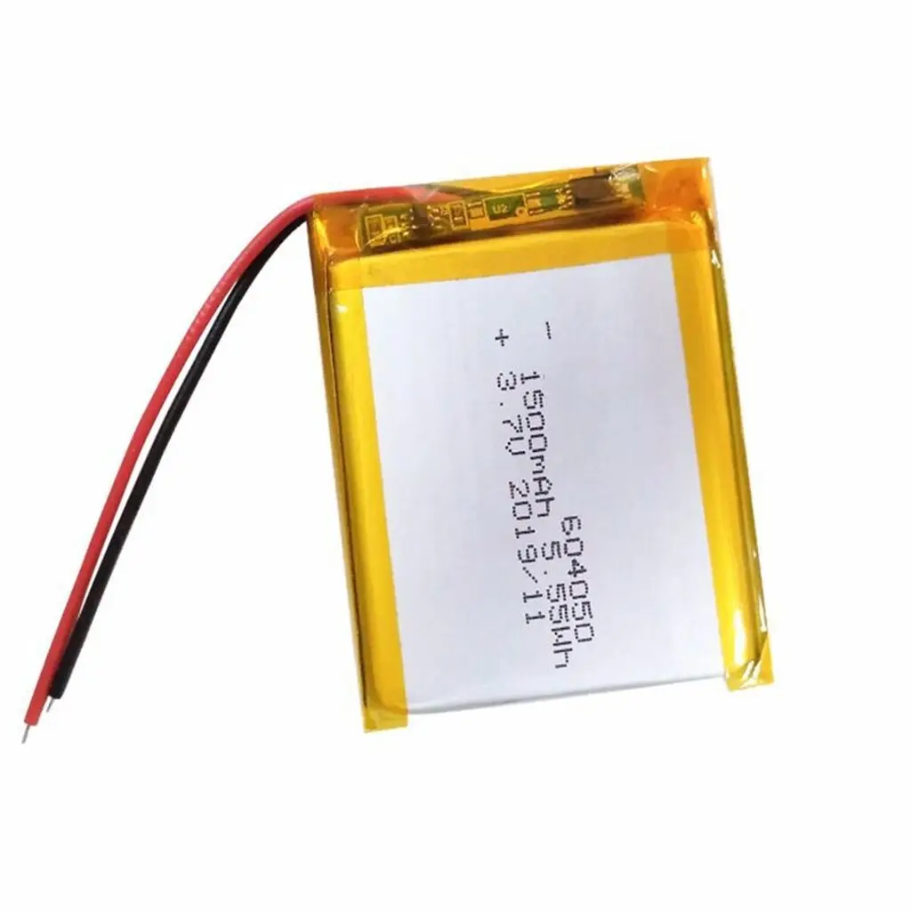3.7V 604050  1500mAh rechargeable lithium ion polymer battery for beauty device