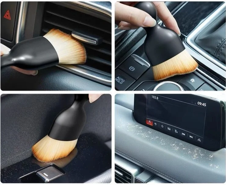 Small MOQ Car Dashboard Cleaning Pretty Soft Brush Compact Cheap Auto Interior Detailing Brush