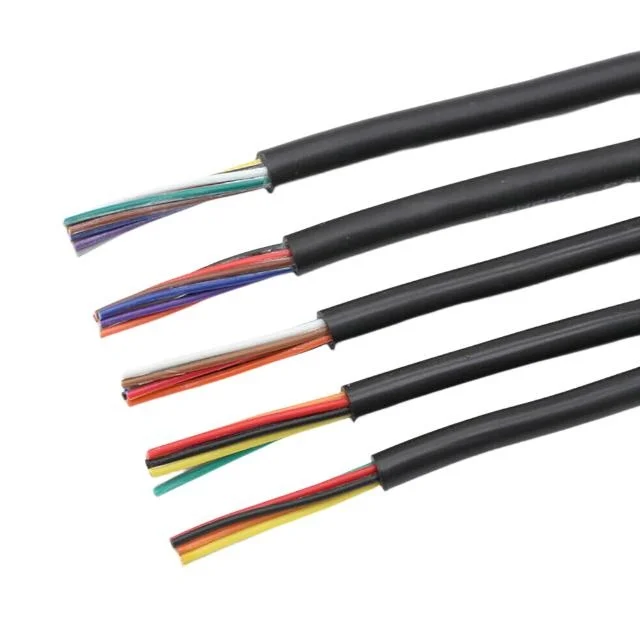 AWM UL2464 Shielded Signal Electronic Wire 2464 2-4 Core PVC Shielded Signal Cable for Noise Reduction Control Applications
