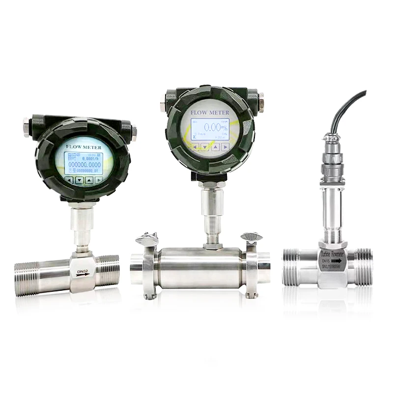 4-20mA Threaded Flange Connection Diesel Gasoline Methanol Liquid Turbine Flow Meter for water