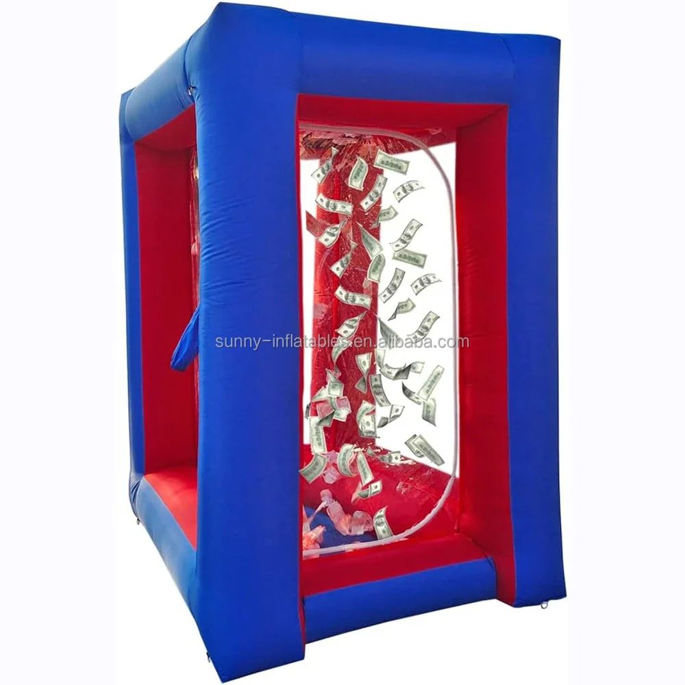 Inflatable Cash Cube Inflatable Cash Machine Inflatable Money Machine Booth Money Grab Machine for Promotion