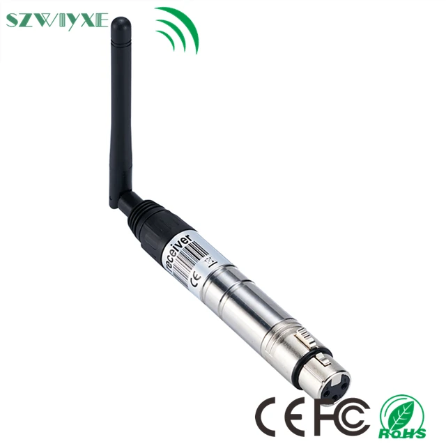 2023 new wireless dmx 512 transmitter receiver silver power 23dbm distance 500m for control dmx amplifier board dj controller