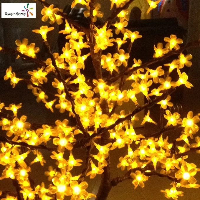 Nice led cherry tree light with high quality solar cherry tree not expensive artificial cherry blossom tree