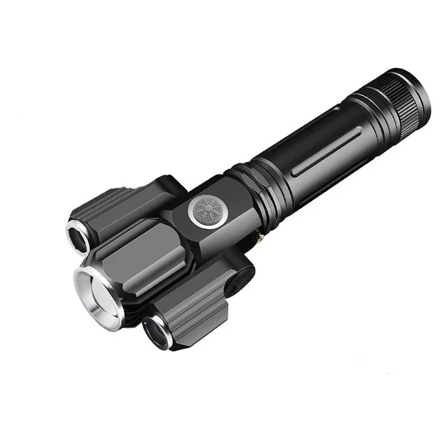Tactical Flashlight 13000 Lumens 360 Adjustable USB Rechargeable Torch 18650 Hand Lamp Zoomable Bicycle Light Best For Camping