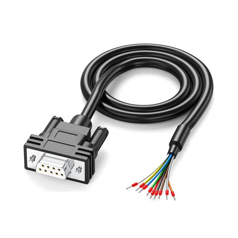 DB9 Connector RS232 Serial Cable DB9 Female to Bare Wire D-SUB 9-Pin Connector RS232 to Bare Wire Cable