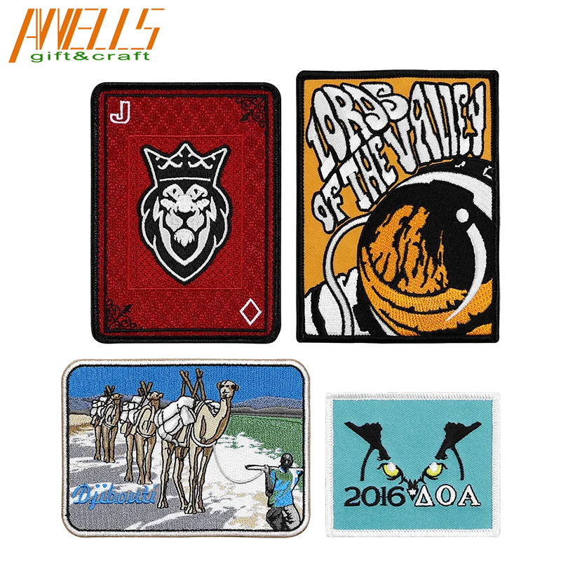 Iron On Sew On Clothes Bag Embroidered Badge Embroidery Applique Airborne Blank Patches Emblems For Commercial Home Embroidery