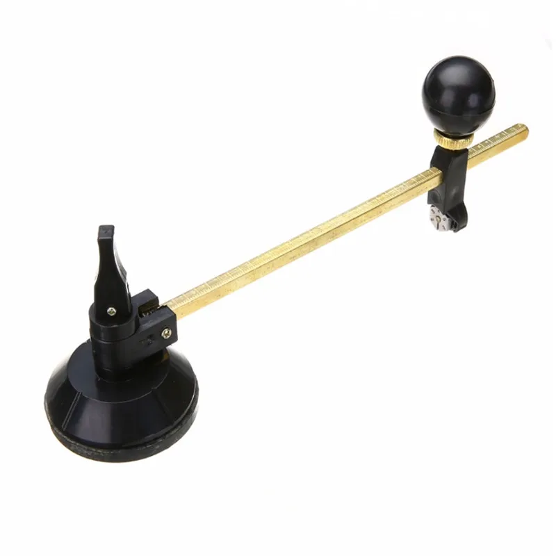 Professional Compass Long Adjustable Round Base Glass Circular Cutter With Sucker