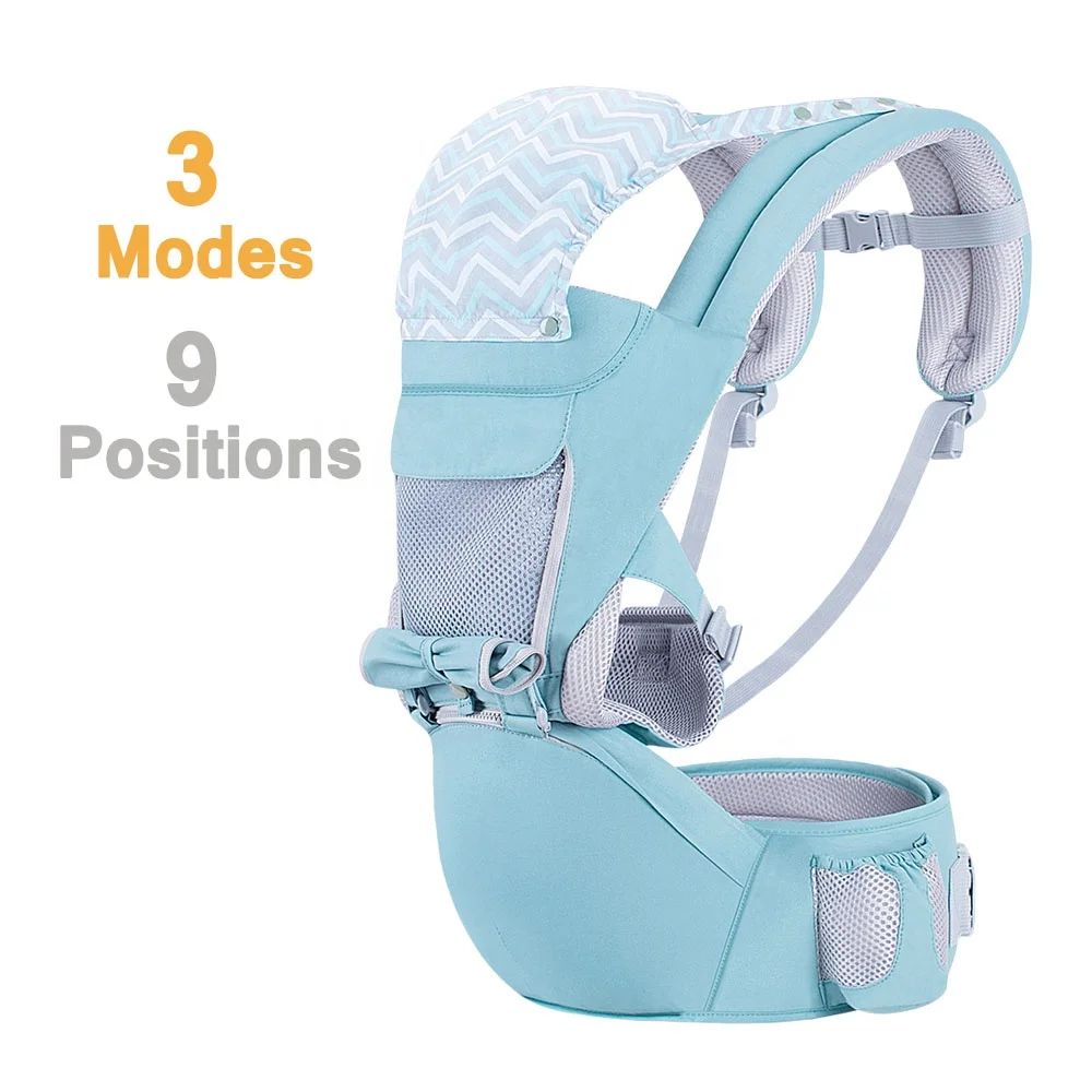 Amazon Hot Sale Ergonomic Hip Seat Baby Carrier 9 in 1 with Sunshade Hood and Bibs Front Backpacks