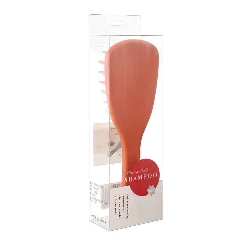 Ginkgo Biloba Silicone Long-handled Scalp Wet and Dry Dual Massage Shampoo for Women to Comb Hair