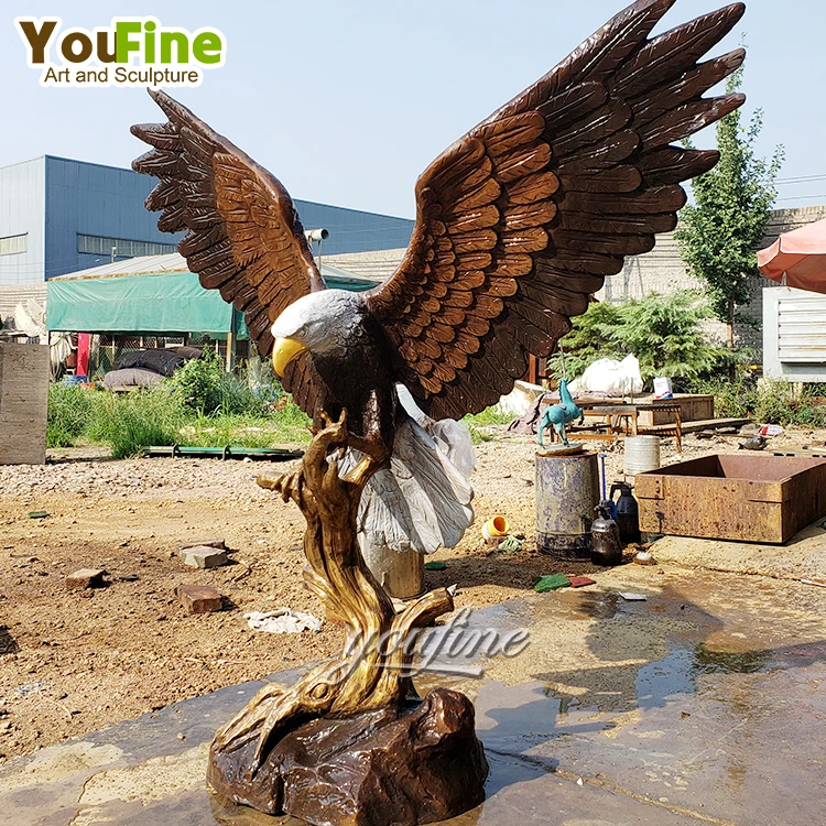 Indoor outdoor garden park Decor big metal Bronze Eagle Statue For Sale